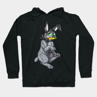 Bobtail BunnyCat: Blue (Black) Hoodie